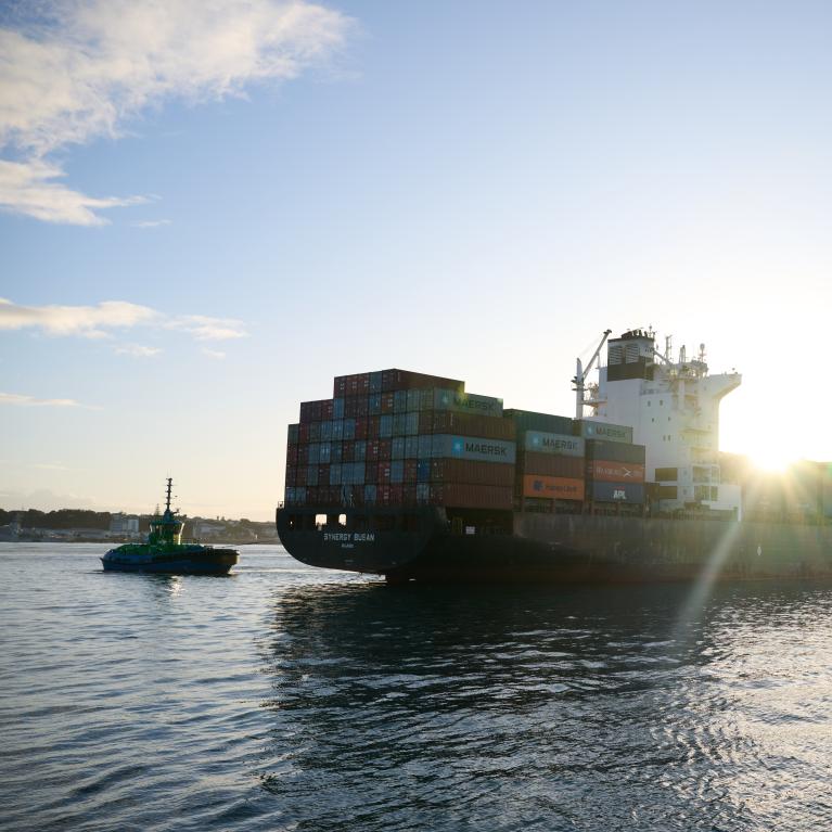 Ship arriving with Sparky