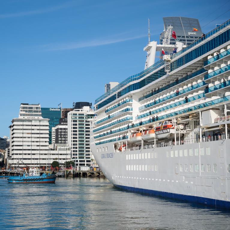 Cruise ship in port