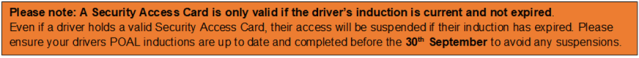 Orange security access note