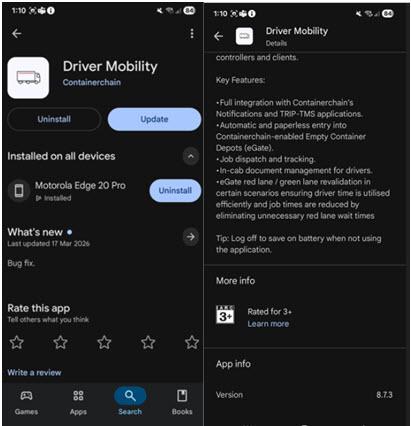 Driver Mobility App